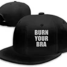 Сгорите ваш бюстгальтер унисекс бейсболка с плоским Биллом Регулируемый черный
