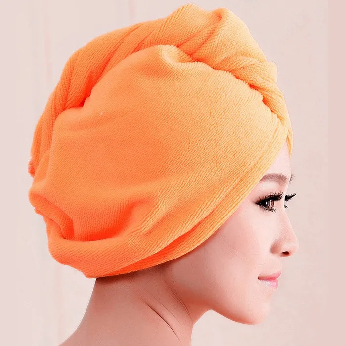 SAGACE банные шляпы для волос, женские модные мягкие банные полотенца из микрофибры, сухая шапка для волос, быстросохнущие женские банные принадлежности, НОВАЯ шапка для девочек - Цвет: orange