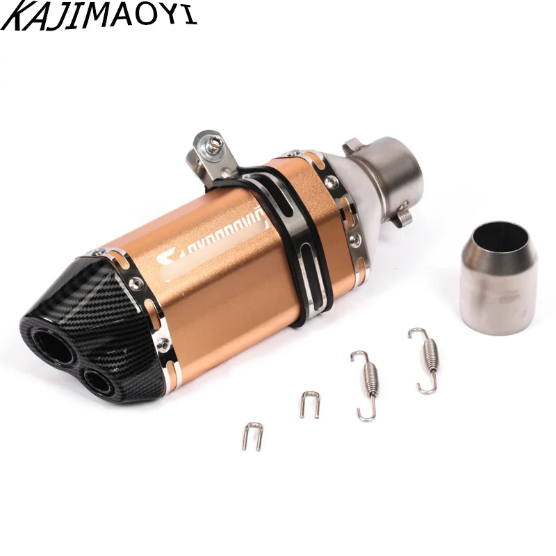 36-51 мм Универсальный мотоцикл Akrapovic выхлопная Модифицированная глушитель труба скутер питбайк Dirt MotocrossSuitable для большинства мотоциклов - Цвет: laser Marking D