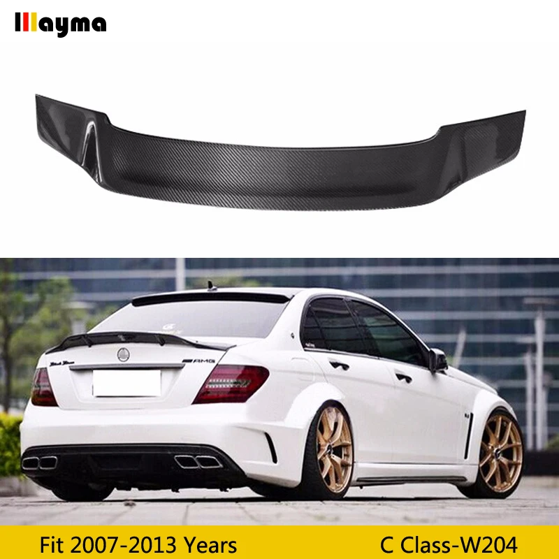 

Стиль Renntech углеродное волокно задний спойлер для багажника Benz W204 C180 C200 C220 C250 4 двери седан 2007 - 2013 год автомобильный спойлер крыло