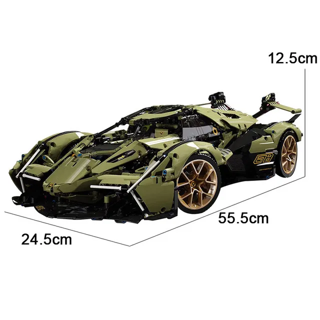 MOYU MOC High-Tech Lamborghinis Sian V12 Green Ox Concept