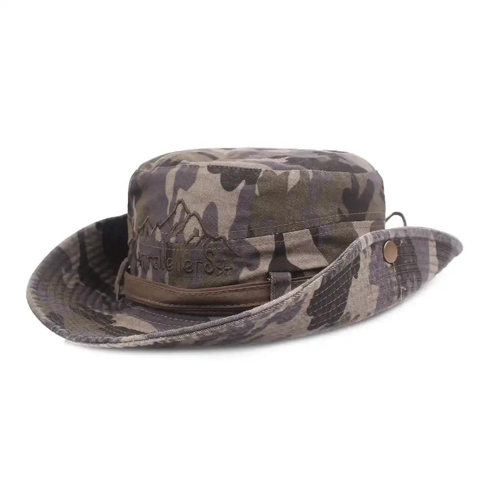 sombrero de playa LONTG de algod/ón con protecci/ón UV UPF 50+ Sombrero de pescador plegable de verano gorro ancho para senderismo y camping