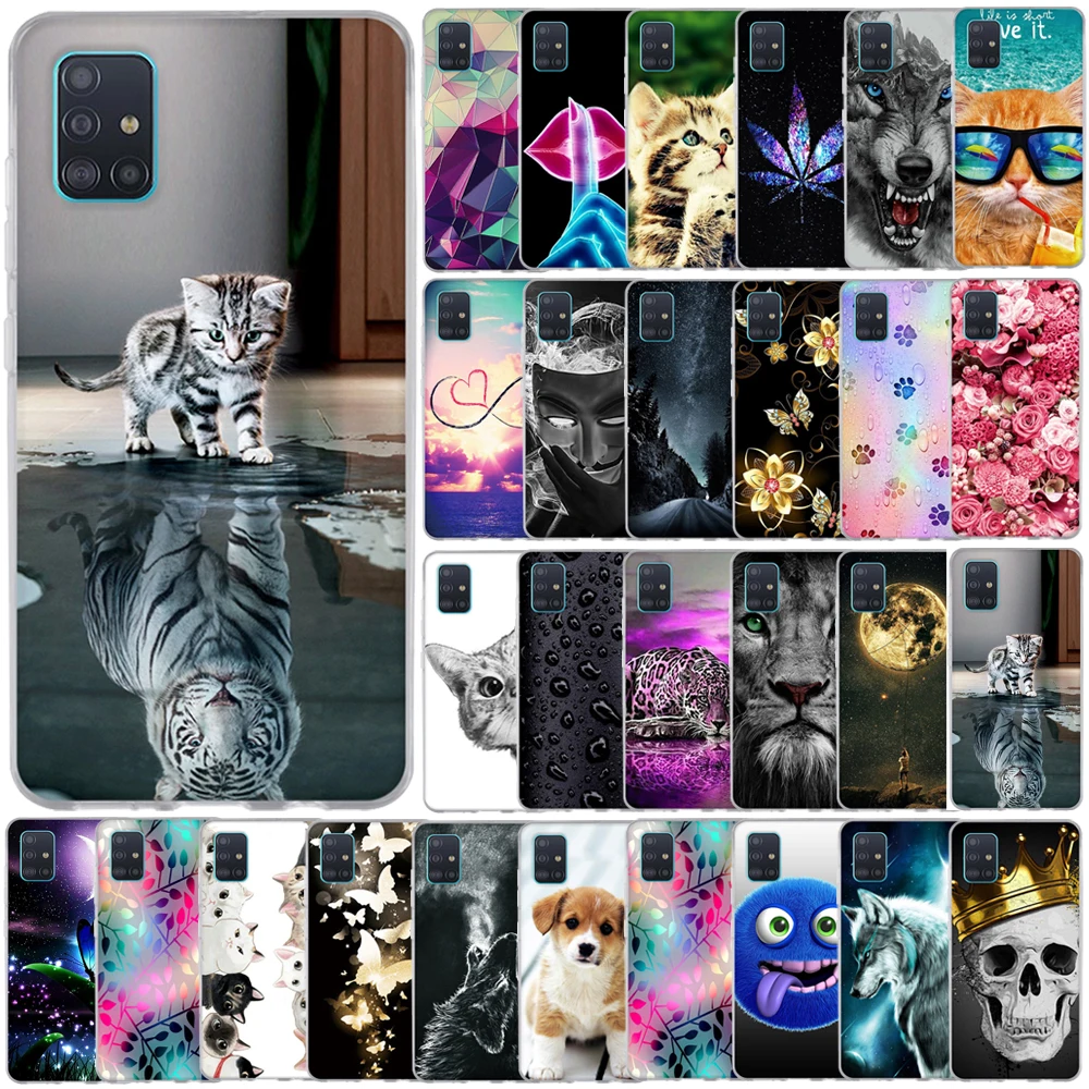 For Samsung Galaxy A51 Case 2019 Fashion silicone Soft TPU Back Cover A 51 Phone Cases Bumper | Мобильные телефоны и