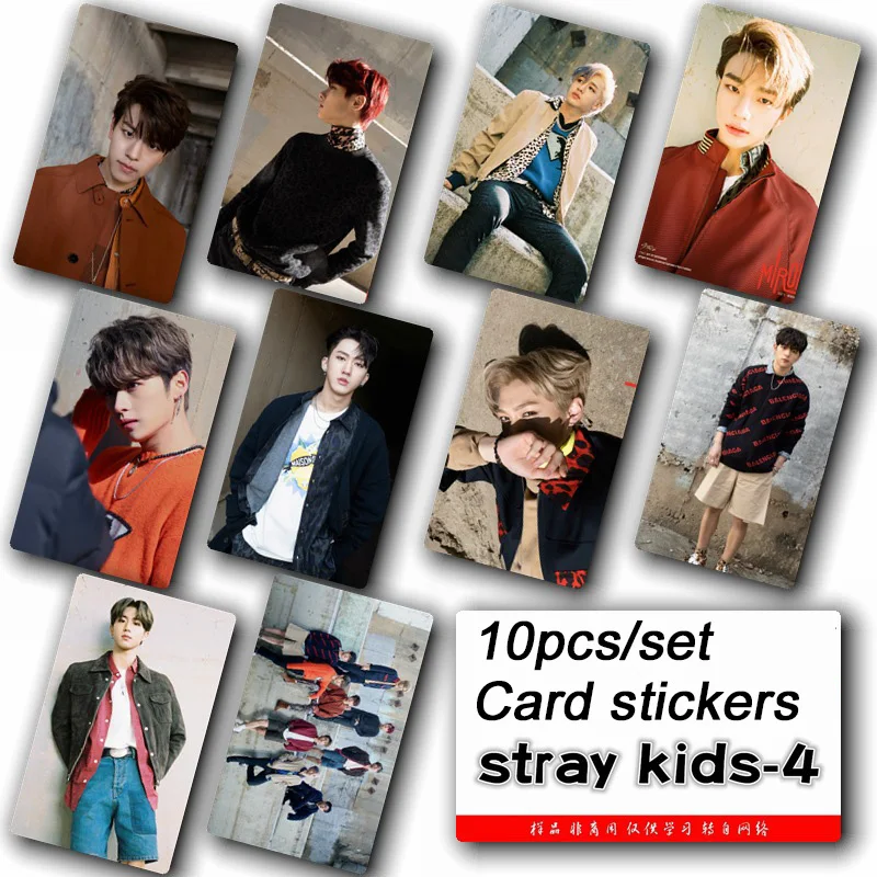 10 шт./компл. Stray kids KPOP фото карты наклейки альбом липкий adshesive kpop страй дети lomo карты фотостудии стикеры МОДА
