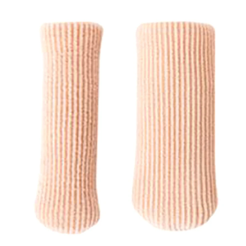 

1pc Toe Separators Fabric Gel Tube Ribbed Bandage Finger And Toe Protector Hand Foot Pain Relief Cover For Feet Can Cilp Length