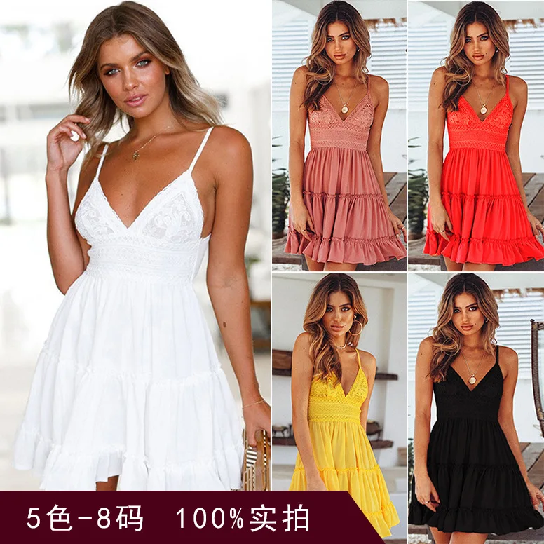 Женские платья 2020 Европейское и американское женское платье с глубоким