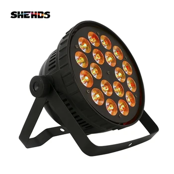 

Aluminum Alloy Shell 18x18W RGBWA+UV 6in1 Dj Lighting DMX512 Lmpermeable IP20 KTV Disco DJ Party Wedding Christmas Decorations
