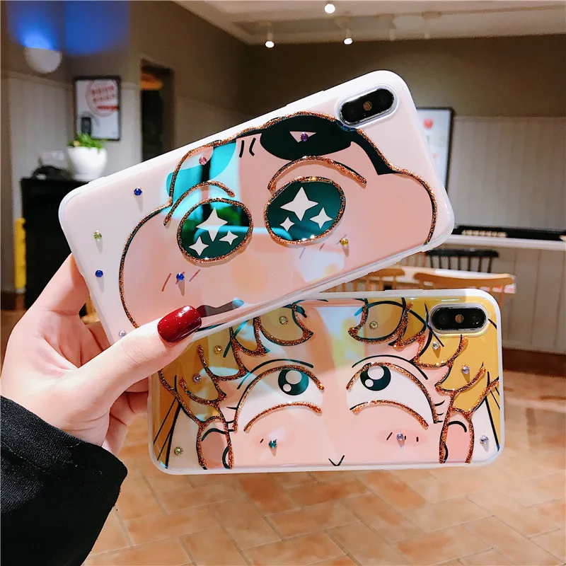 Чехол для iphone 11 pro Max Bling Sailor Moon, для iphone 11 X XR XS Max 6 7 8 plus, мягкий чехол из ТПУ с рисунком Crayon Shin-Chan