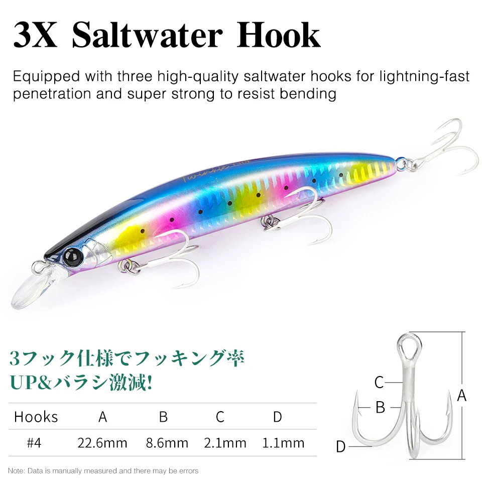 TSURINOYA 130mm 23g  ̳ TWINKLE 130F DW111 ũũƮ  ΰ ̳ ٴ幰 ϵ ̳ ÷ ̳