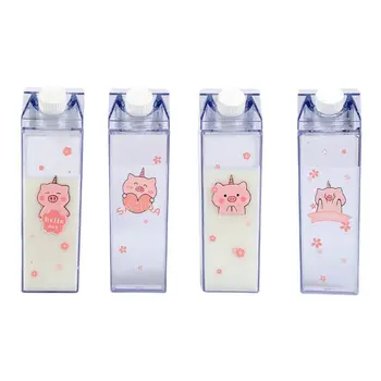 

Portable Water Bottle Milk Storage Sakura-Print Strawberry-Print Sports Drinking Clear Cup For Home School Office #905