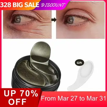 

Gel Eyes Patches Eye Mask Black Pearl Collagen Natural Moisturizing Remove Dark Circles Anti Age For Wrinkle 60 PCS Skin Care D