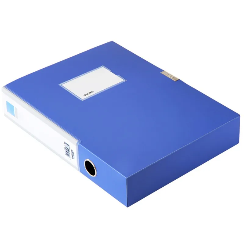 Deli пластиковый файл 3 дюймов коробка для файлов A4 коробка для передачи данных офисные канцелярские товары 55 мм студенческие принадлежности