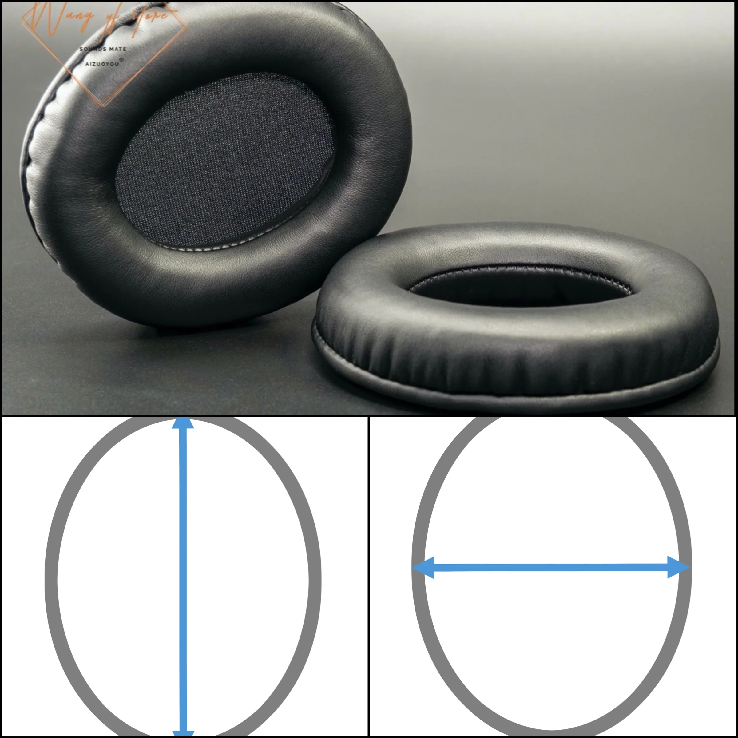 Leather Earphone 70mm Ear Pads Ear Pads Headphone Leather Ear Pads