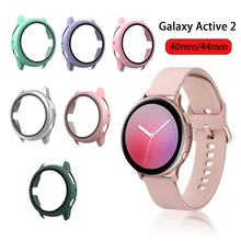 Чехол для Samsung galaxy watch active 2 44 мм 40 мм, бампер с полным покрытием и закаленным стеклом, защитная крышка, защита экрана Чехол для Samsung galaxy watch active 2 44 мм 40 мм, бампер с полным покрытием и закаленным стеклом, защитная крышка, защита экрана