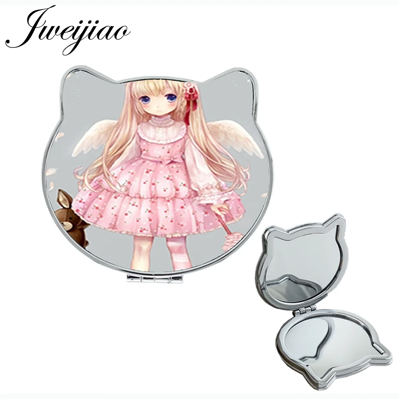 DM61 JWEIJIAO Аниме подарок для молодых девушек портативное зеркало Двухстороннее сказочное кошачье ухо фасонные инструменты ручное зеркало для дня рождения DM58 - Цвет: DM61