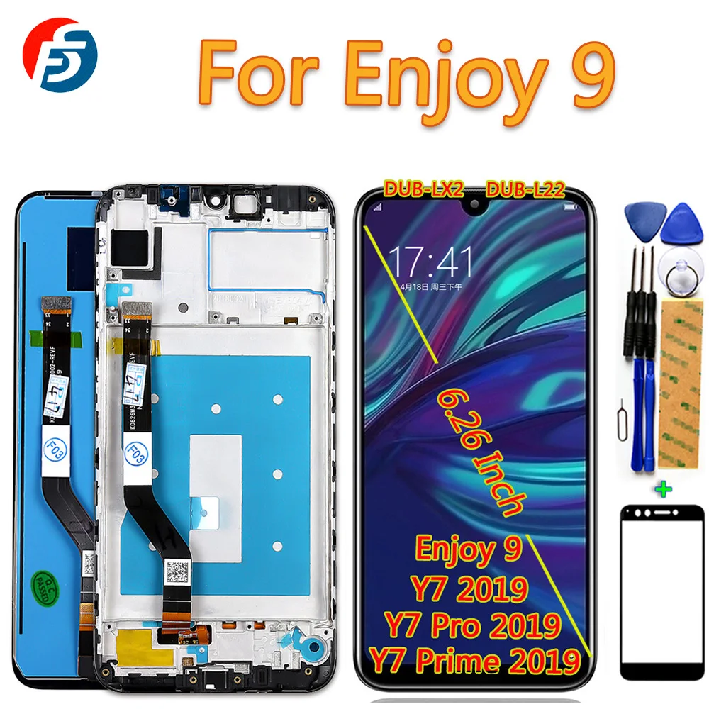 100% протестированный сенсорный экран для Huawei Y7 2019 / pro prime 6 26 дюймов ЖК-дисплей