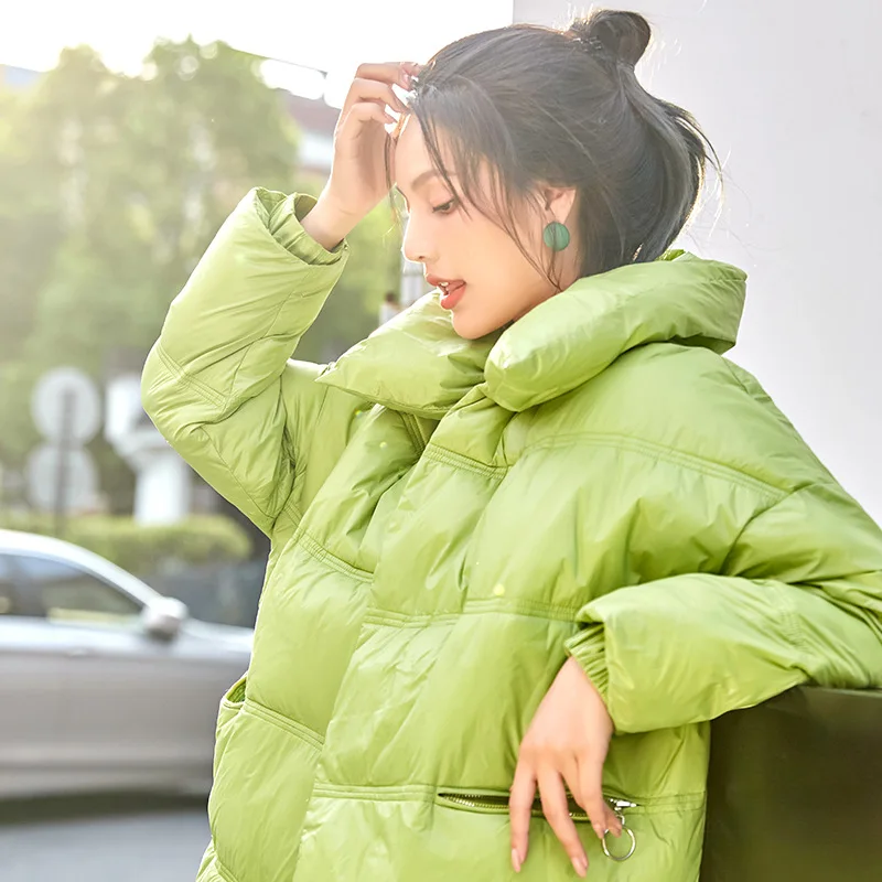 

Photo Shoot Down Jacket Women's 2019 Winter New Style Thin Korean-style Loose-Fit BF Cotton-padded Clothes INS Online Celebrity