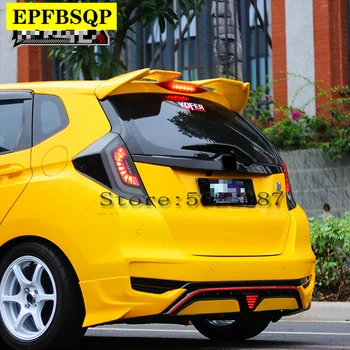 

For Honda Jazz Fit Spoiler hatchback JDM gk5 STYLE ABS Material Car Rear Wing Primer Color Rear Spoiler 2014-2019