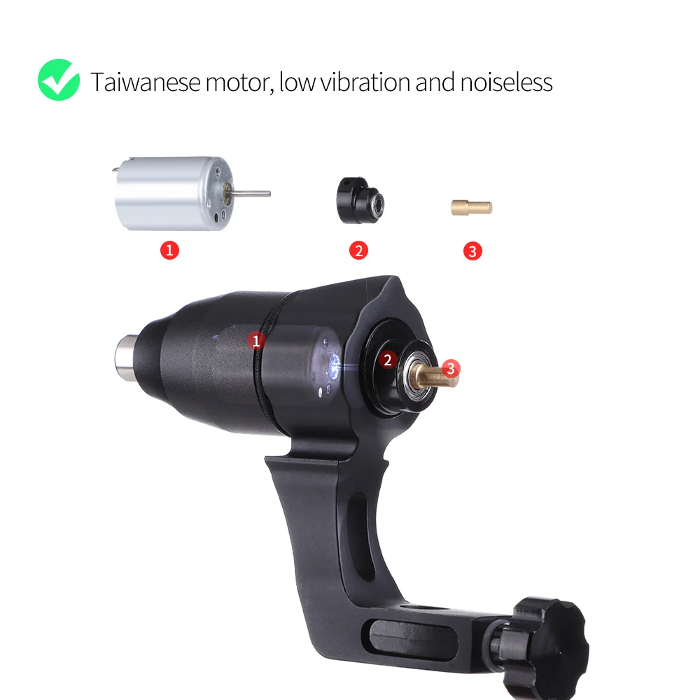Клеймо роторная татуировка машина текстура регулируемый ход прямой привод RCA шнур Профессиональный Пистолет 10 Вт сильный двигатель пистолет M635