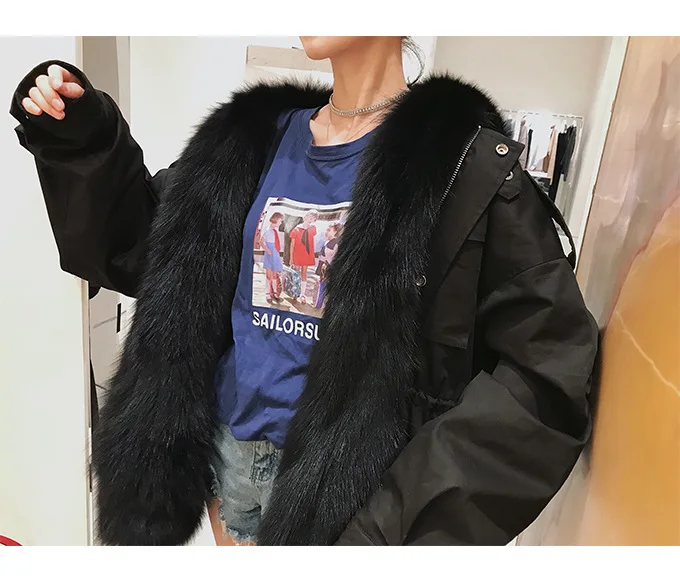Real Fur Coat Women Fox Fur Coat Women Clothes Real Fur Parka Warm Winter Coat Womens Clothing Manteau Femme BL-299 YY1067