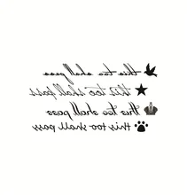 English Short Sentence Waterproof Temporary Tattoo Sticker Men Women Wrist Leg Fake Tattoo Water Transfer Sticker