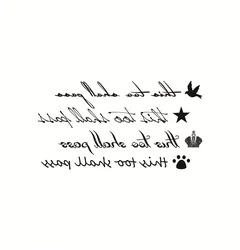 English Short Sentence Waterproof Temporary Tattoo Sticker Men Women Wrist Leg Fake Tattoo Water Transfer Sticker