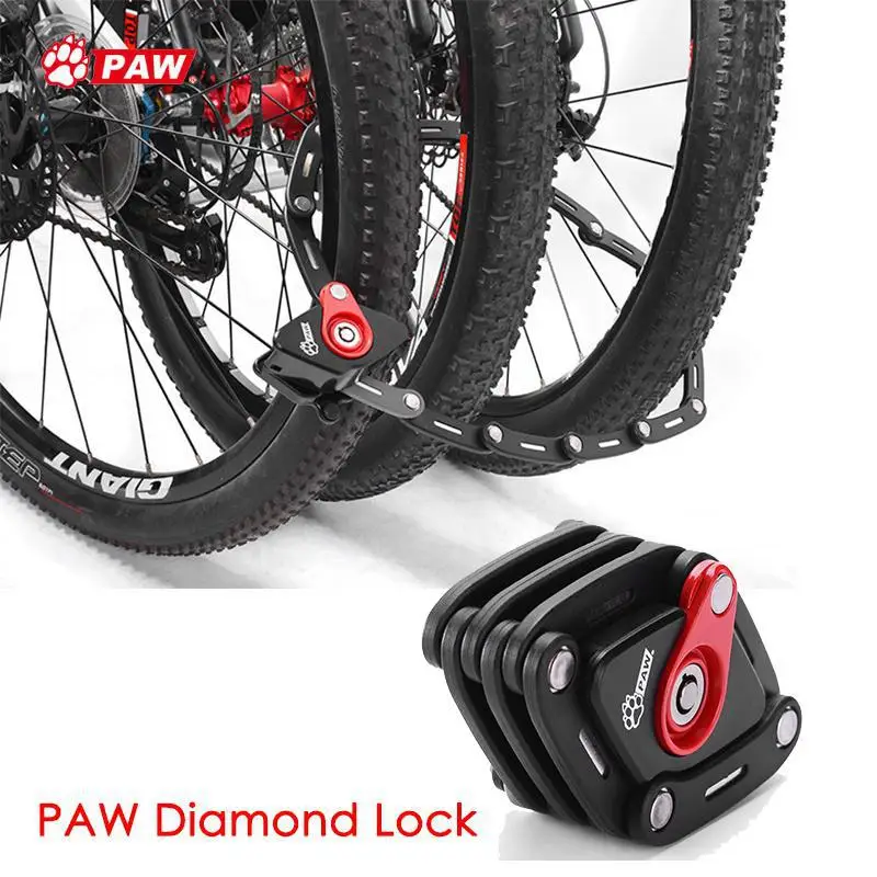 Folding Bicycle Cable Lock On For MTB Road Bike Steel Cable Lock 83cm Chain Lock Anti-theft Hamburg Lock Bracket With 2 Keys
