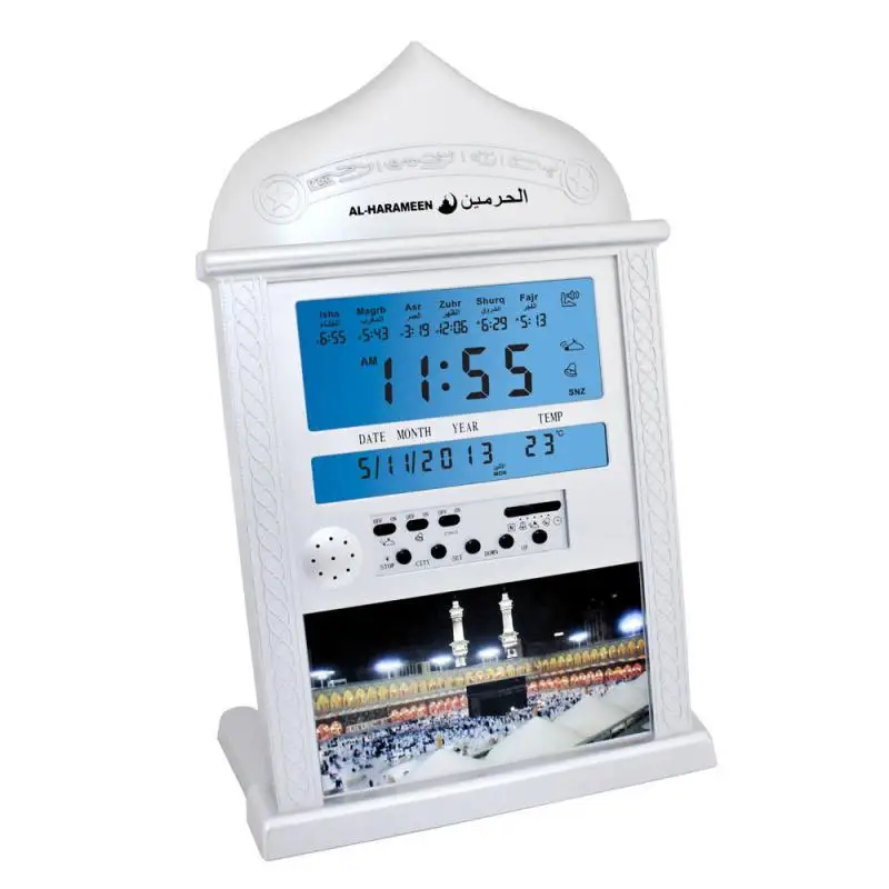 LED Digital Home Azan Clock Mosque Ramadan Automatic ISLAMIC Decor Muslim Prayer Table Wall Alarm Clocks For Music Playing | Дом и сад