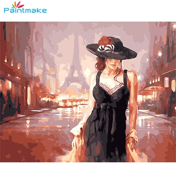 

Paintmake Portrait Oil Painting On Canvas DIY Paint By Numbers Drawing Kits women For Home Room Decor Wall Art Picture
