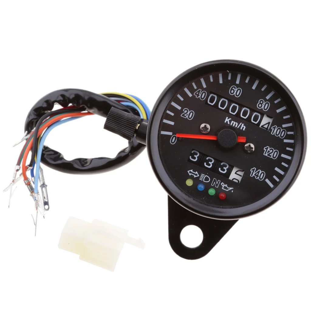 1 Piece Motorbike Tachometer 0-140 KMH Spare Parts Speedometer Universal Speedometer