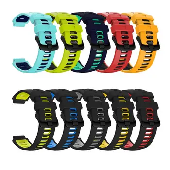 

10 Style Silicone Steel Buckle Straps Accessories Suitable Bracelet 22MM Strap For Garmin Forerunner 735xt 220 230 235 620 630