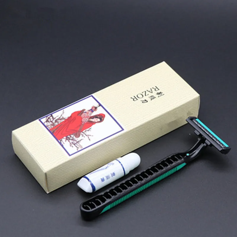 

Stainless Steel Blade Razor BathroomsWith Safety Shaving Handle Disposable Hotel Unisex Travel Razor Shaver For Man Face Care
