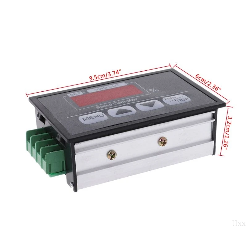 OOTDTY 6-60V PWM контроллер скорости двигателя постоянного тока с цифровая панель дисплея кнопочный регулятор