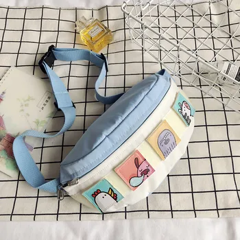 

2020 new female bag retro small fresh chest bag wild student waist bag Japanese Harajuku cute cartoon girl crossbody bag
