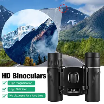 

8x21 Night Vision Binoculars Zoom Binoculars Folding HD Mini Telescope Bak4 FMC Optics For Outdoor Animals Watching