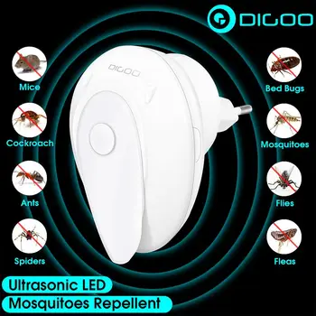 

DIGOO Pest Killer Ultrasound Mice Cockroach Repeller Device Insect Rats Spiders Mosquito Killer Pest Control Household EU/US