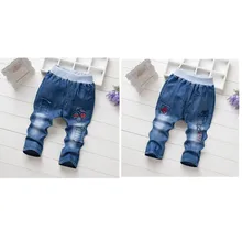 Летние эксклюзивные укороченные брюки для мальчиков, легкие, все мягкие джинсовые детские штаны до середины икры, от производителя