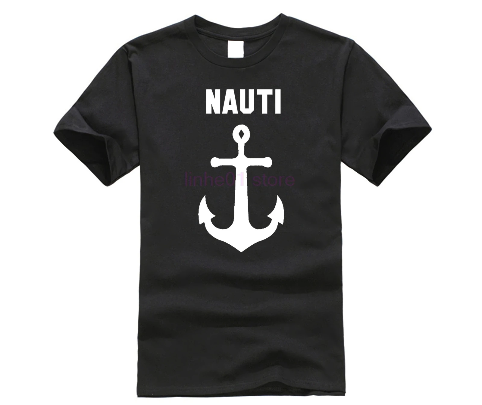 Модные футболки Slim Fit o-образным вырезом Nauti озорной якорь подарок Морской