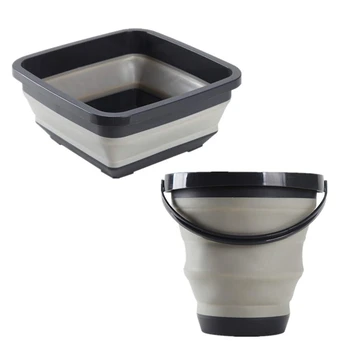 

CSS Collapsible Dish Tub Folding Washbasin Portable Lightweight Washing Basin Foldable Plastic Washtub Washbowl for Home Campi