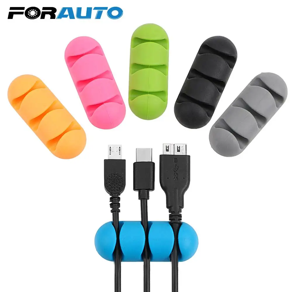 FORAUTO автомобильный проводной держатель для кабелей с зажимом самоклеющийся