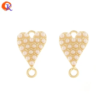 

Cordial Design 100Pcs 10*17MM Jewelry Accessories/Connectors/DIY Making/Heart Shape/Imitation Pearl/Hand Made/Earring Findings