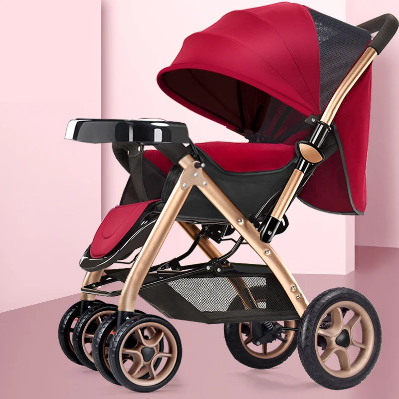

Folding Children's High Landscape Stroller Big Wheels Big Swivels Stroller Free shipping in most countries
