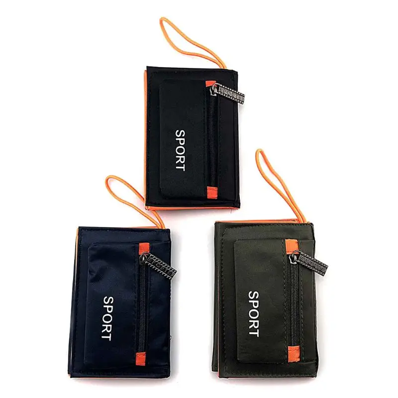 

THINKTHENDO Men's Nylon Short Clutch Trifold Wallet Credit Card Holder Coin Change Purse Pouch