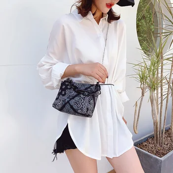 

Women Shoulder Bag Korean Style Fashion Printed Messenger Ladies Canvas Pouch Fashion Exquisite Shopping Bag