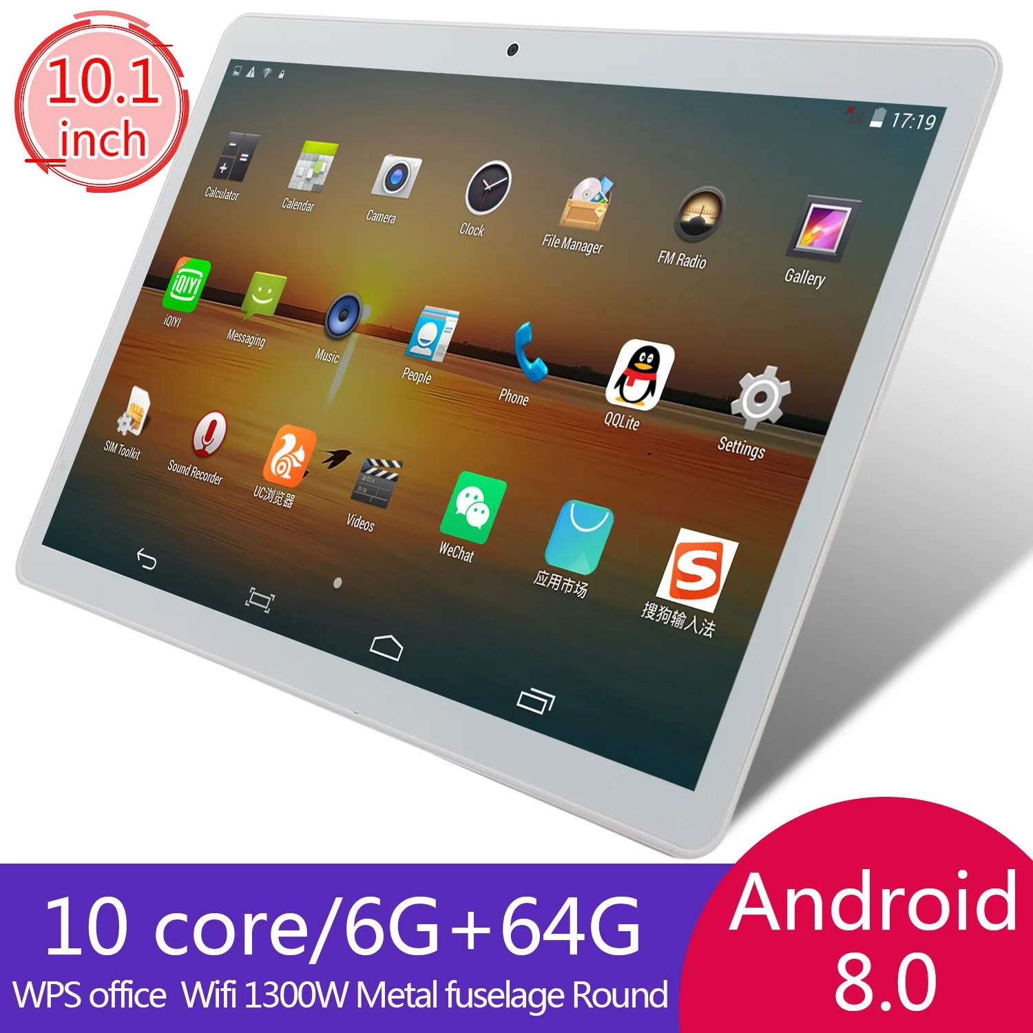 Планшет KIVBWY 10 дюймов Восьмиядерный 4G GPS Wi Fi FM Bluetooth 1 6 + 64 ГБ Android 8 0|Планшеты| |