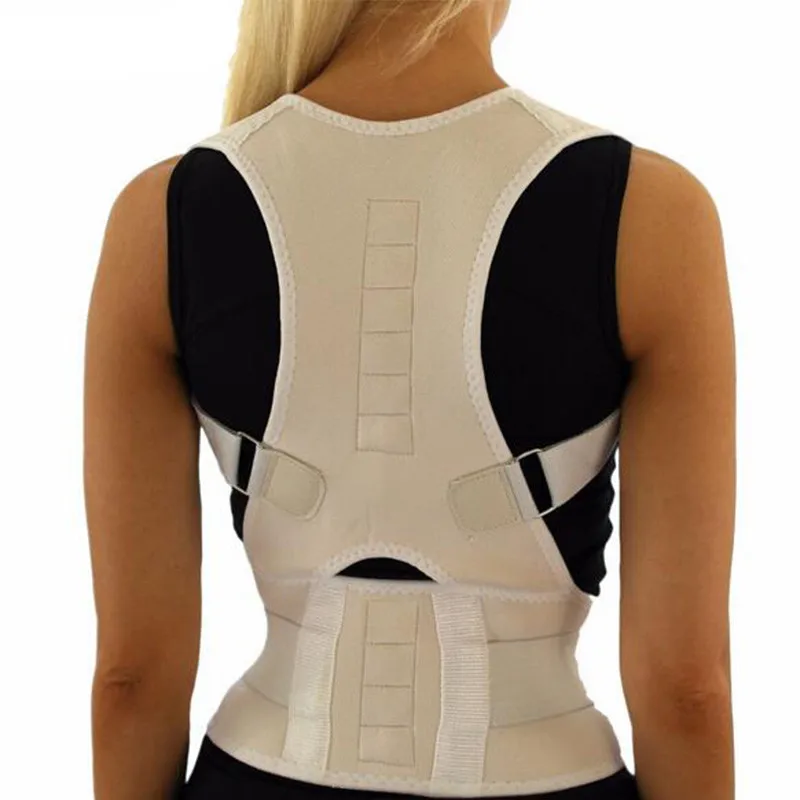 Ортопедический Корсет Корректор осанки для спины для мужчин и женщин магнитный пояс плечо Опора коррекция осанки повязка с магнитным замком