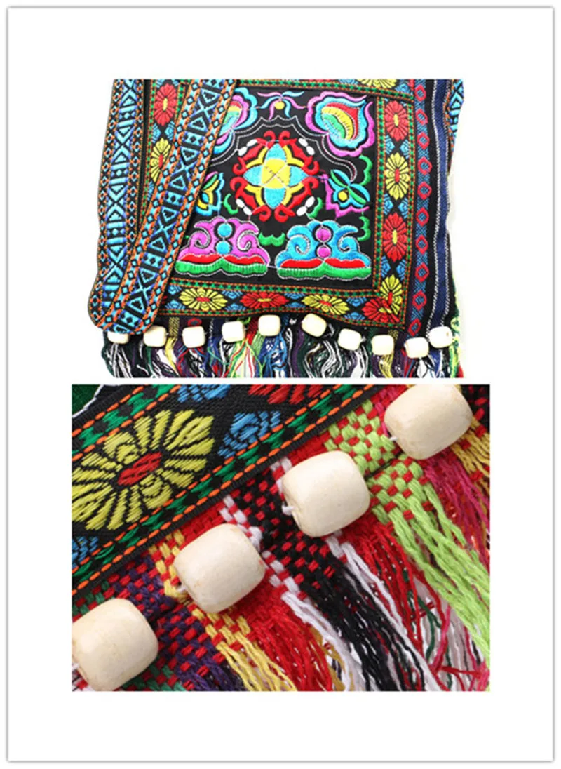 Ретро Винтаж вышивка в стиле «бохо-тоут, сумки-мессенджер, Национальный стиль сумка в этническом стиле с бахромой, сумка-тоут через плечо в стиле хиппи, сумки через плечо