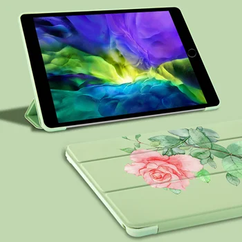 

Beautiful Flower iPad Case For iPad Mini 5 Funda Soft Silicone Back Case Protective Cover iPad 7th Generation Case Air 1 2 Coque