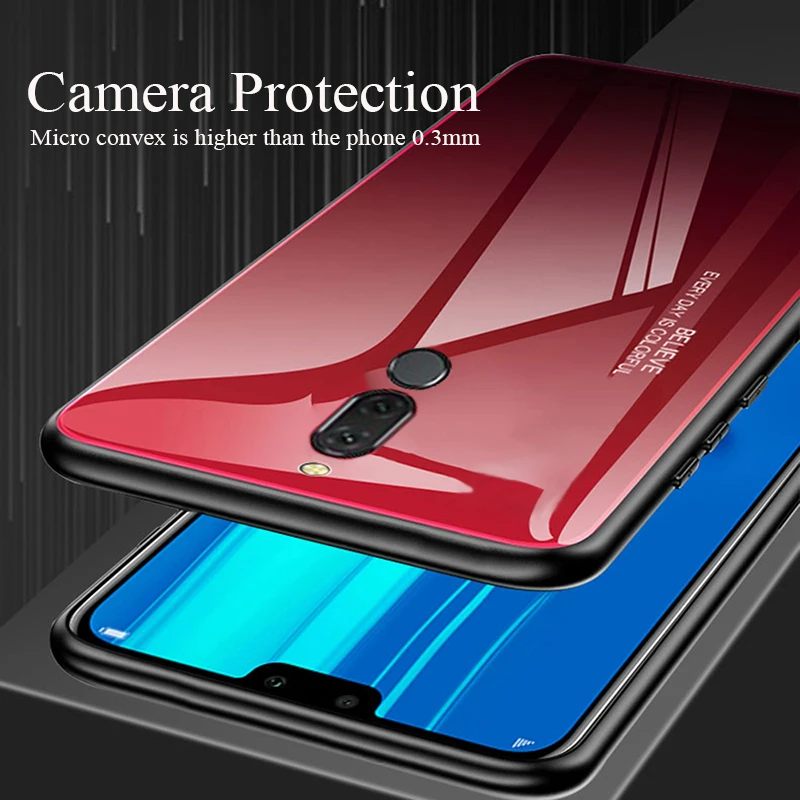 Чехол из закаленного стекла для Xiaomi Redmi 8, чехол с градиентом, жесткая задняя крышка, чехол для Xiaomi Redmi 8A 8 A, чехол, полный защитный бампер
