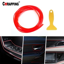 5 м автомобильный Стайлинг интерьер приборной панели панель зазор Гибкая Отделка Литья отделка полосы автомобиля циркуль наклейки DIY авто аксессуары